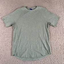Kit & Ace Shirt Men's S Green Gray Tee Crew Neck Cashmere Blend Soft Gym Casual