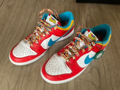 Size 8.5 - Nike Dunk Low x LeBron James x Fruity Pebbles Red Authenticity Tag 