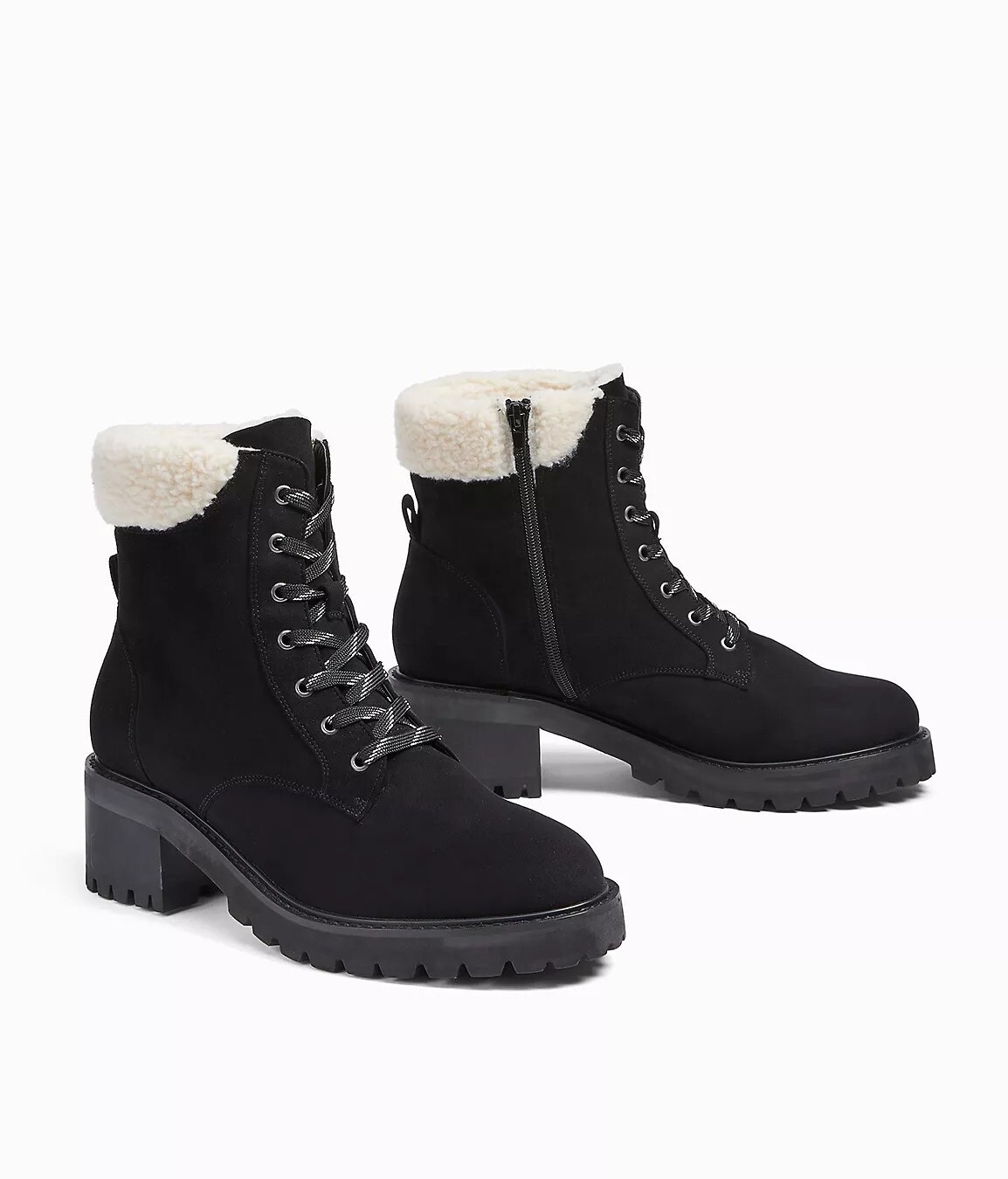 Faux Shearling Detail Boots | eBay