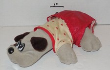 Vintage 1985 Tonka 6" Pound Puppies Gray W/ Brown ears Rare HTF