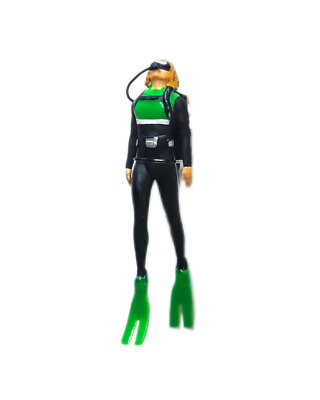 1:64 Painted Figure Mini Model Miniature Resin Diorama Diving Equipment Lady GR
