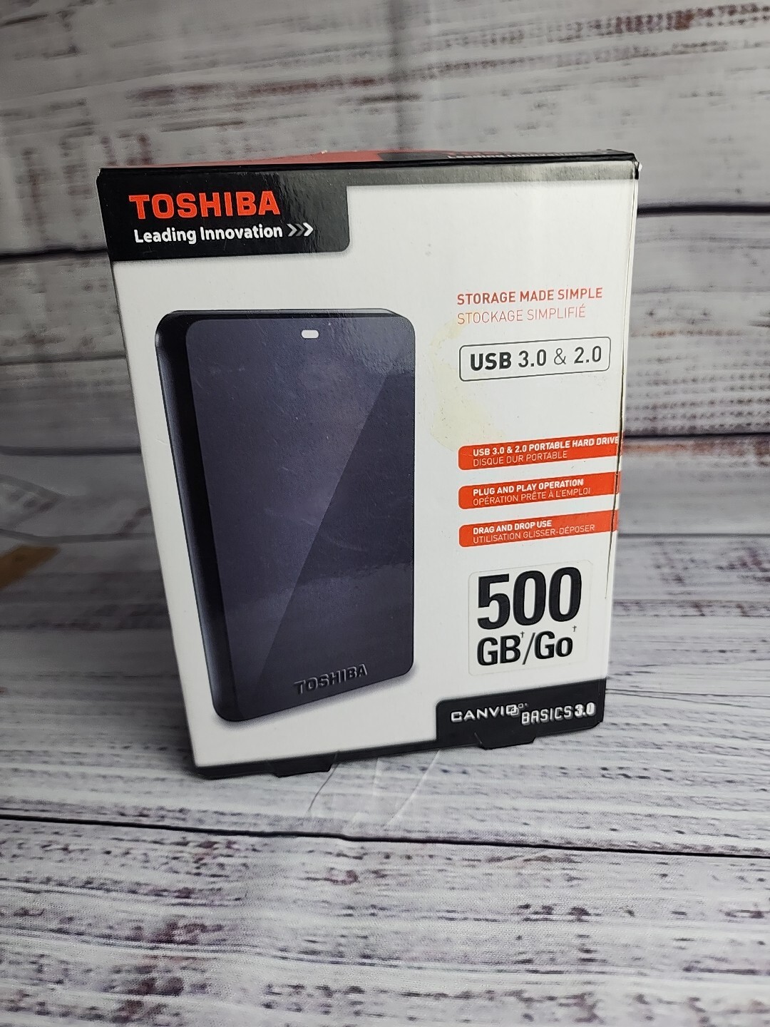 Toshiba External Hard Drive v63700-A HDTB105XK3AA 500 GB micro USB 3.0 NEW!!-image