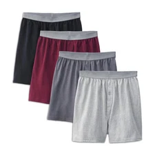 Fruit of the Loom Premium Men�s 4 Pack Premium Cotton Knit Boxers