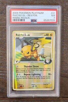 POP 1 PSA 7 NM Raichu 31/111 Platinum Rising Rivals Reverse Holo