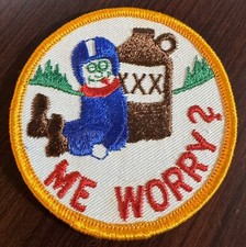 VINTAGE SNOWMOBILE ME WORRY ABOUT 3" X 3" NEW P84