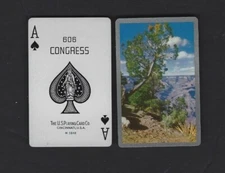 Vintage Deck Congress 606 Grand Canyon ? Scene Playing Cards Ace Spades M 1648