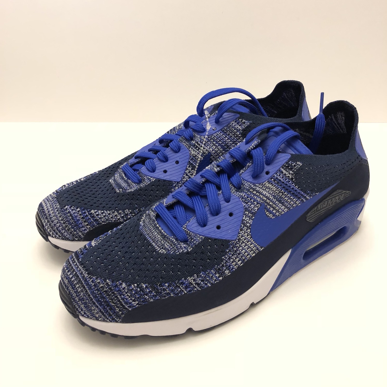 Nike Air Max 90 Ultra 2.0 Flyknit Navy Blue Men's Size 10.5 875943-400 New Nike Air Max 90 Ultra 2.0 Flyknit Navy Blue Men's Size 10.5 875943-400 New