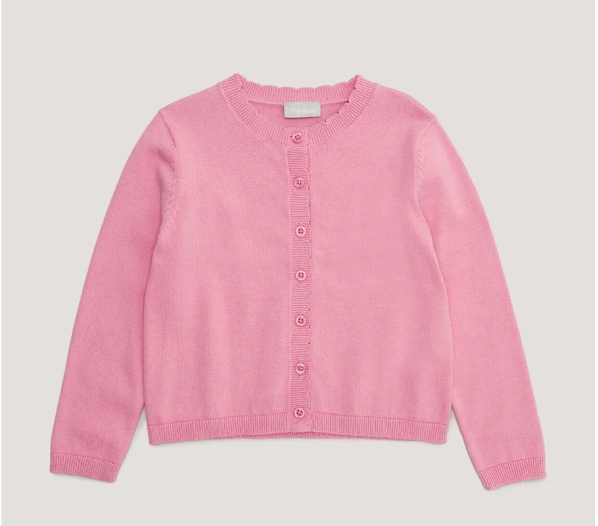 Girls Pink Cardigan Round Neck 11 Years Brand 100% Cotton
