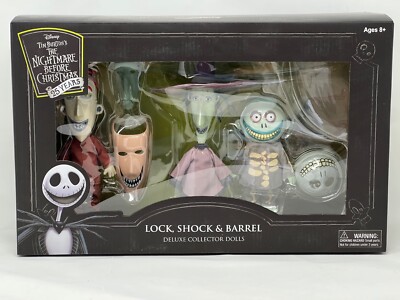 The Nightmare Before Christmas Lock, Shock, and Barrel figures by
