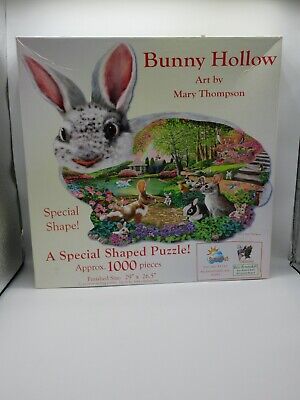 Easter Theme Bunny Hollow Shaped 1000 Piece Jigsaw Puzzle by SunsOut