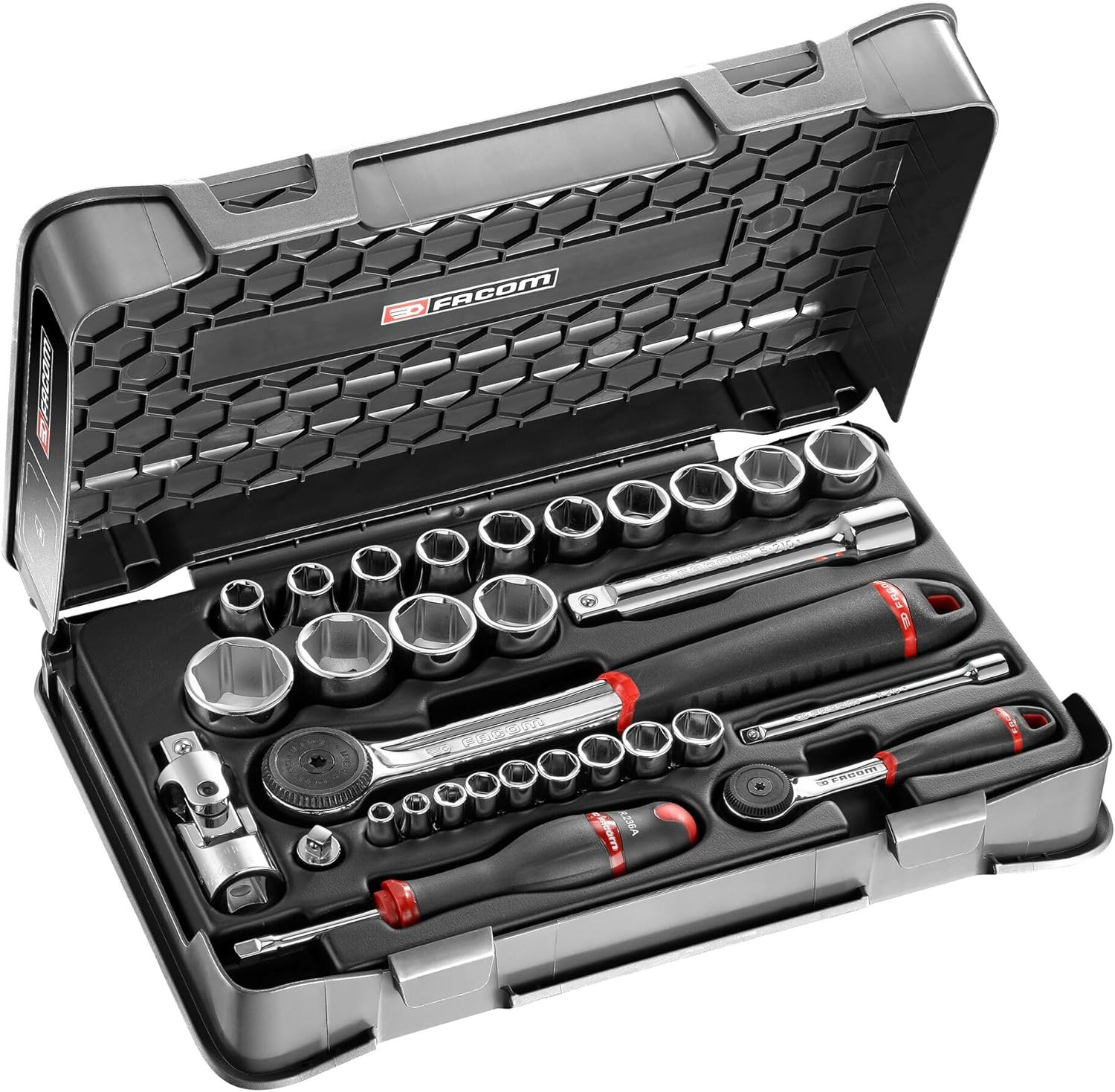 Coffret cliquet mixte RS.161-1PB pour visser dans les espaces réduits