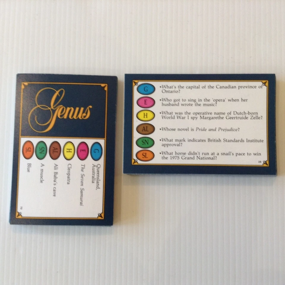 Trivial Pursuit - Genus Edition - 50 Cards (300 questions) Spares - Free P&P - Image 1 of 1