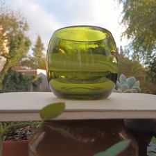 Vaso Vintage MURANO Sasso Luciano Gaspari Salviati Vaso Verde Turbinante GRATIS P&P 