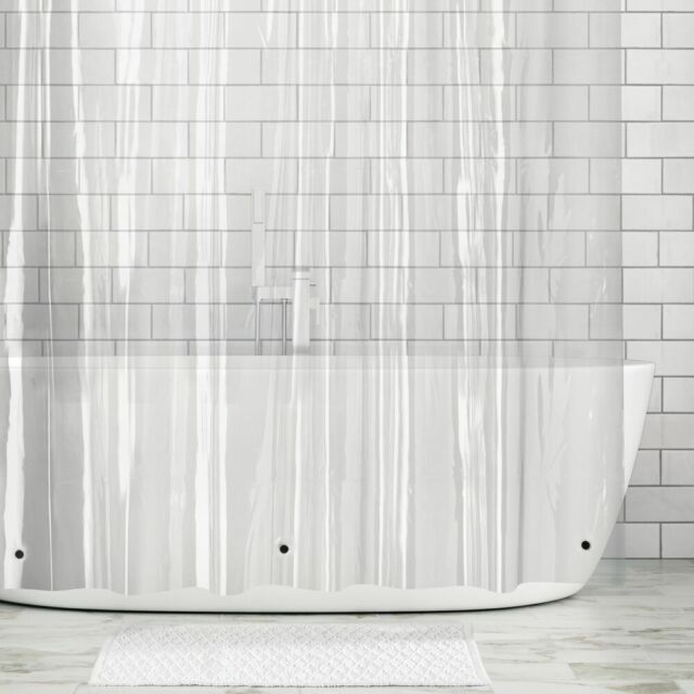 12 Shower Hooks Curtains, Interdesign X Long Shower Curtain Liner Clear