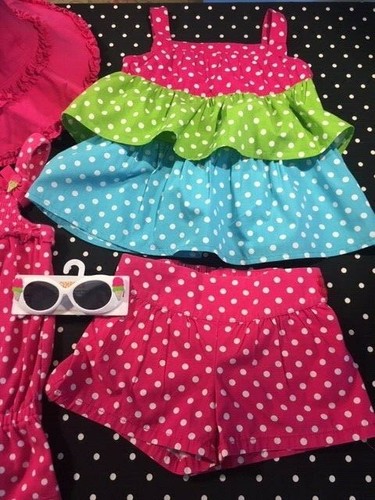 Gymboree Ice Cream Sweetie romper top shorts hat hair jewelry sunglasses 5 6 lot - Picture 4 of 10