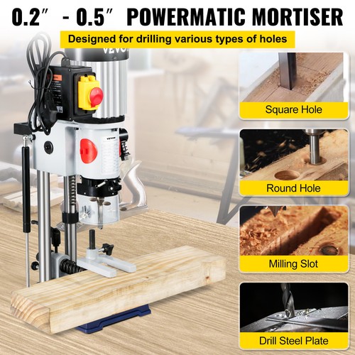 VEVOR Mortise Machine Hollow Chisel Mortise with Chisel Bit Set for Woodworking Chisel