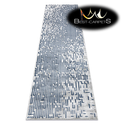 TOLLE exklusive ACRYL TEPPICHE ''VALE'' Labirinth Vintage GRAU / BLAU beste Qualität