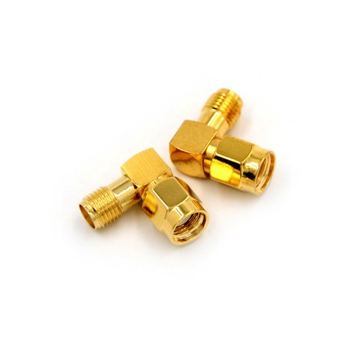2x Adapter 90° RP.SMA male jack to SMA female jack connector right angle M/F .GJ - Zdjęcie 3 z 5