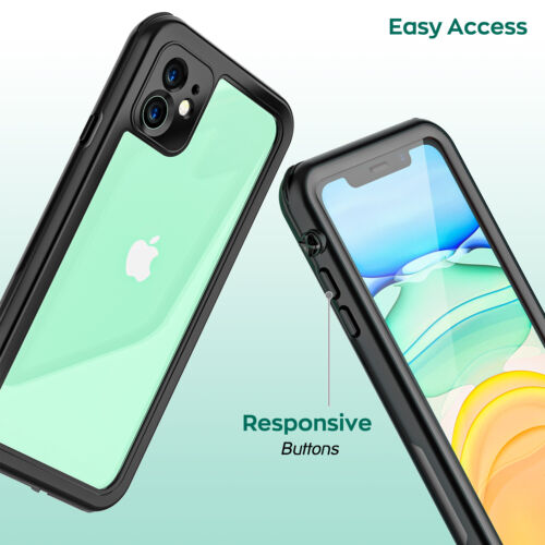 For iPhone 11 / 11 Pro / Pro Max Case Crystal Ultra Clear Waterproof Shockproof - Imagen 5 de 7