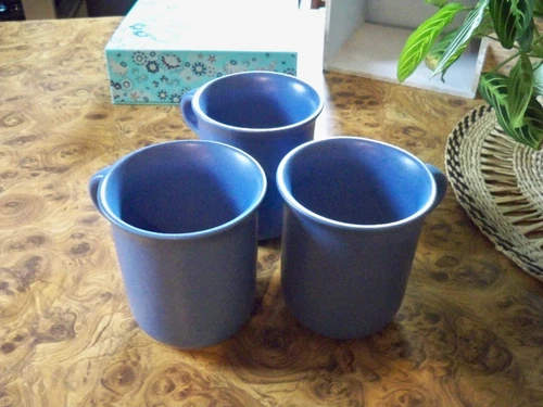 Vintage Dansk Sky Blue Mesa Lot of 3 Mugs - Excellent cond.