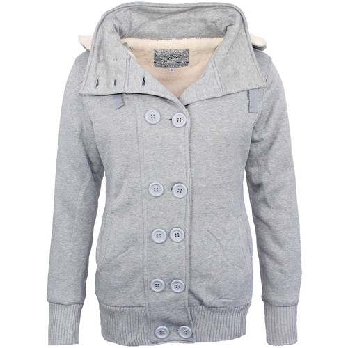 Abrigo de mujer chaqueta de doble garza chaqueta de invierno con capucha chaqueta de lona blazer forrado - Imagen 2 de 7