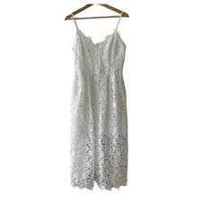Astr The Label White A Line Lace Midi Dress Size M