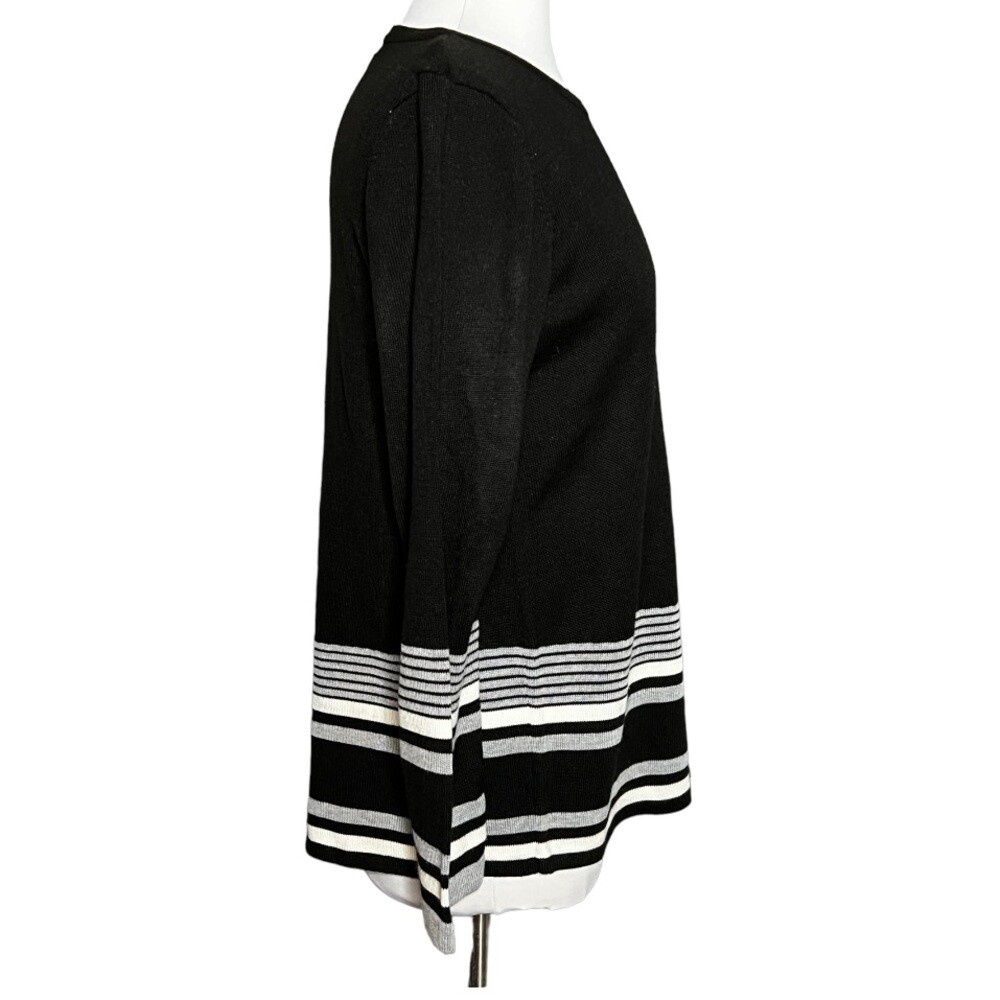 Calvin Klein Asymmetrical Striped Split Side Hem … - image 3