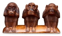 Novica 3 Wise Monkeys Figurine on sale Novica 3 Wise Monkeys Figurine on sale