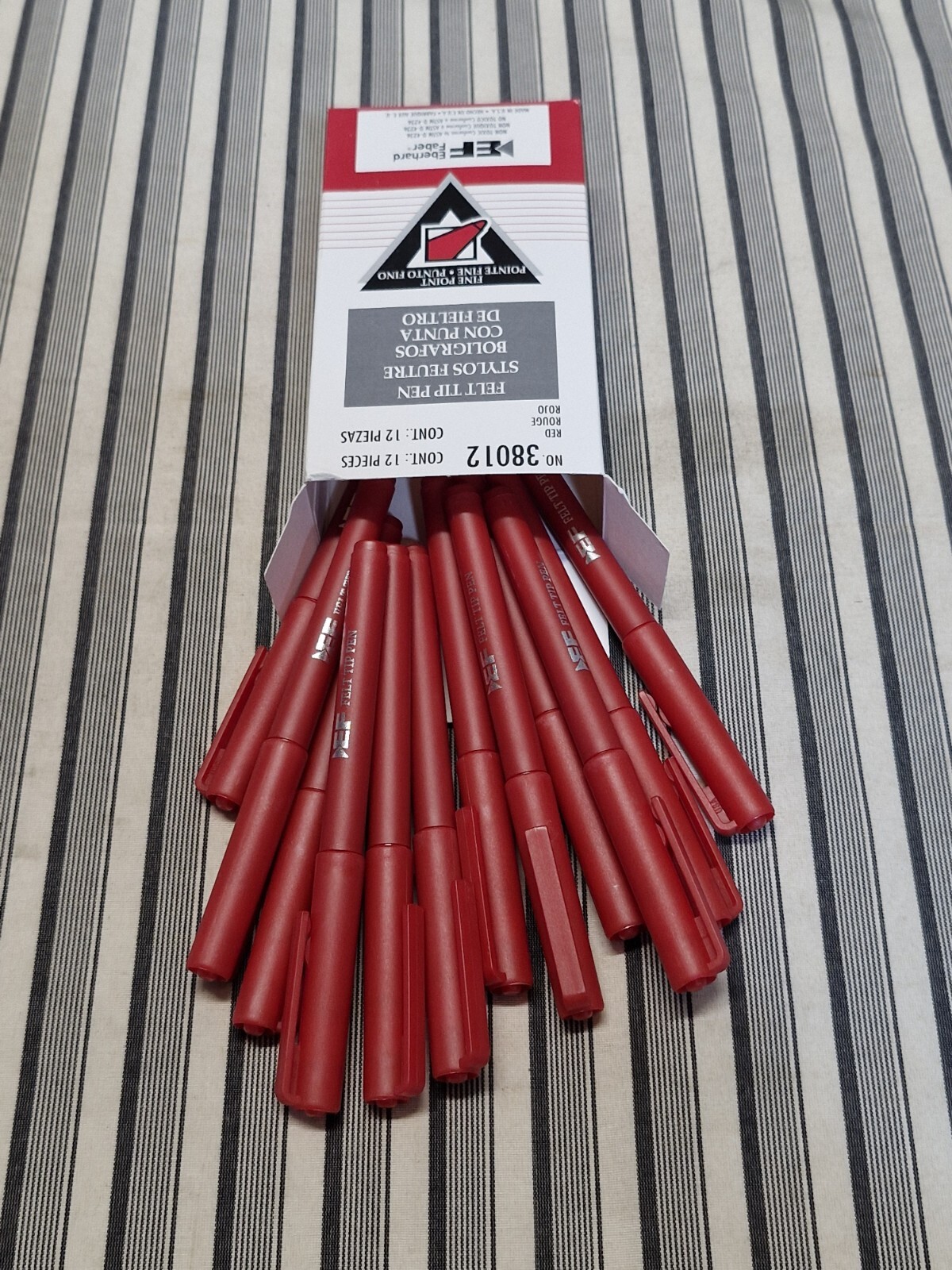 Eberhard Faber 38012 Felt Tip Pen Fine Point Markers Red, 12 Pieces | eBay