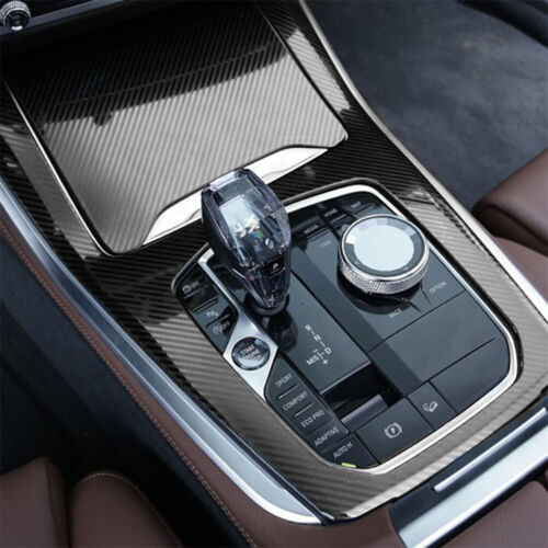 Para BMW X5 X7 G05/07 2019 + panel de control central de fibra de carbono real ajuste de cambio de marchas - Imagen 4 de 12