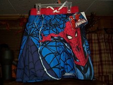 SPIDER MAN BOYS SWIMMING TRUNKS BOARD SHORTS SIZE SM 6-7 KIDS SWIMWEAR BEACH