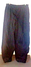 JWOD Skilcraft Pants Size XL Reg Black Nylon Mesh Lined Windbreaker Leg Zippers