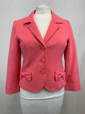 Vintage Nanette Lepore Pink Textured Blazer Jacket Size 10