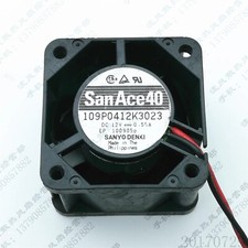 Sanyo 109P0412K3023 4028 DC12V 0.55A 2-Wire Cooling Fan