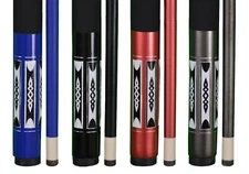 Accuplay Billiards Lot of 4 Fiberglass 58" 2 Piece Pool Cue Sticks 18-21 OZ