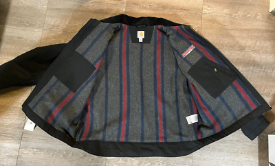Carhartt Kawasaki Jacket XXLarge Black Canvas Flannel Lined