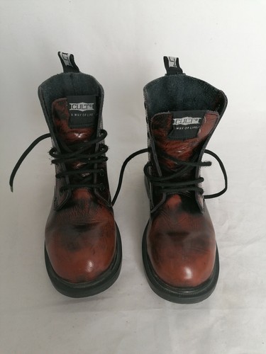 CULT SCARPE SCARPONI ANFIBI BAMBINO TAGLIA 33 ORIGINALI COLORE RUGGINE |  eBay