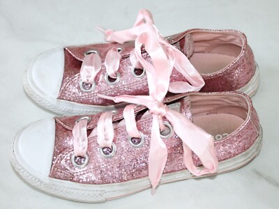 Converse All Star Mädchen Kinder Sneakers Schuhe rosa glitzer 33.5