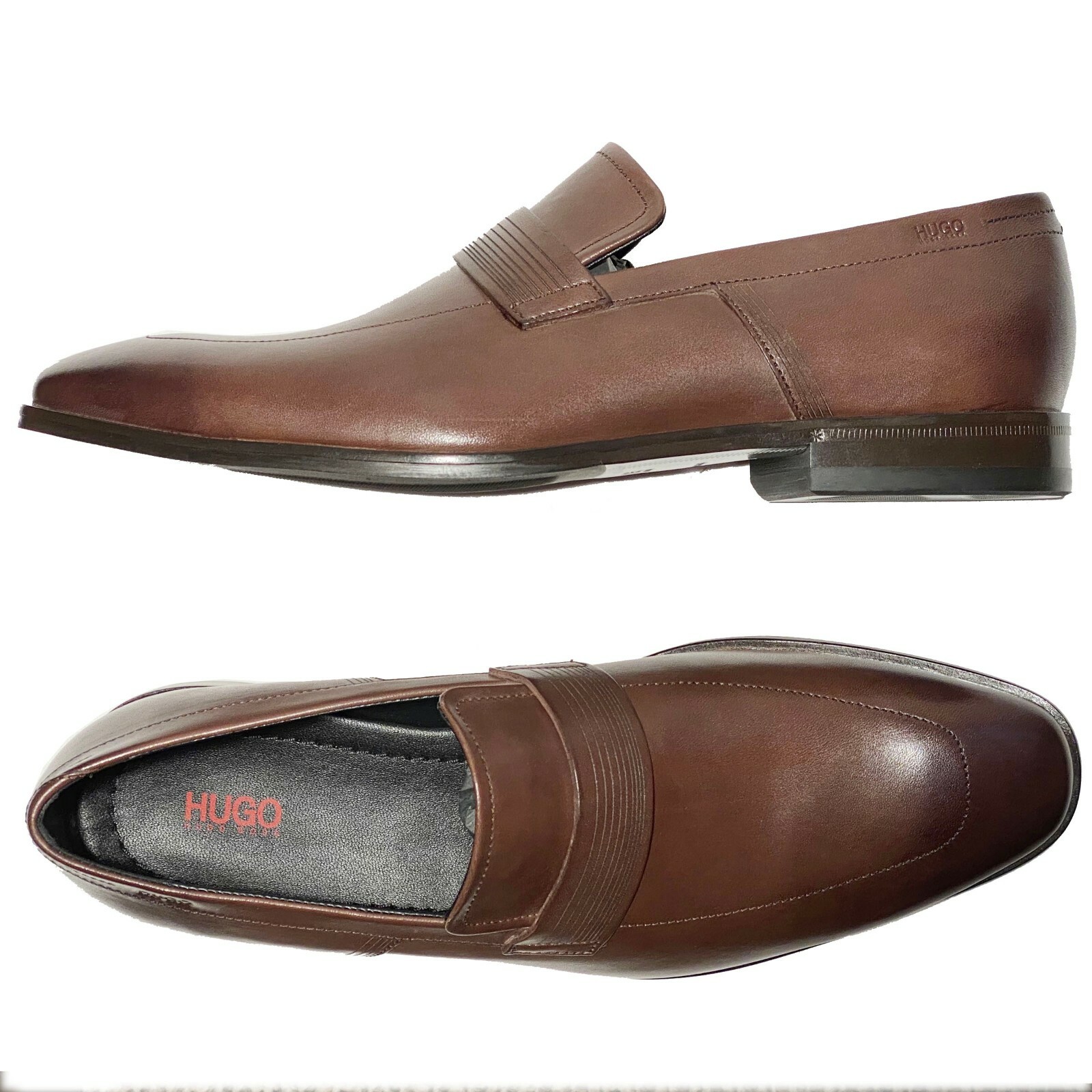 Leather Loafers Dress Shoes Strap | eBay
