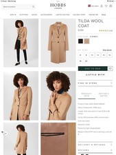 Hobbs Trench Coat Female Size Beige Overcoat
