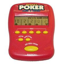 Radica Pocket Poker Draw and Deuces Electronic Handheld Game 1997 Works Tested
