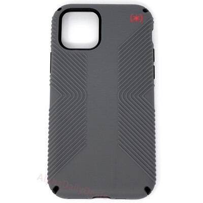 Speck iPHONE 11 PRO Protective Case Presidio2 Grip Graphite Gray Red