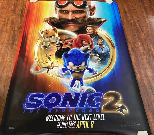 SONIC 2 The Hedgehog 2022,Jim Carrey Original D/S Movie Poster 48x70inc - 第 1/11 張圖片
