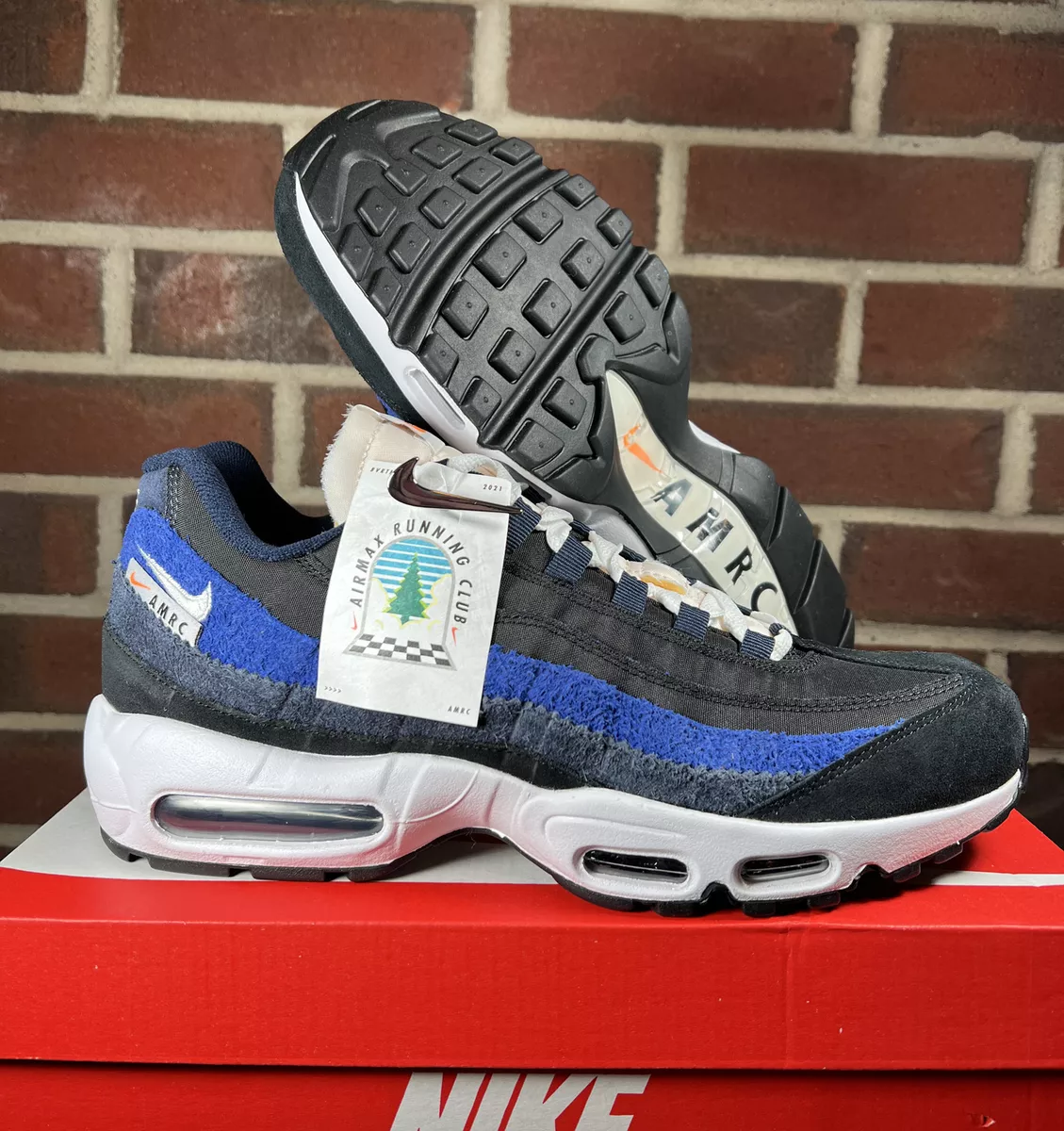 Nike Air Max 95 SE Running Club Men’s Size 10.5 Black Royal Blue DH2718-001