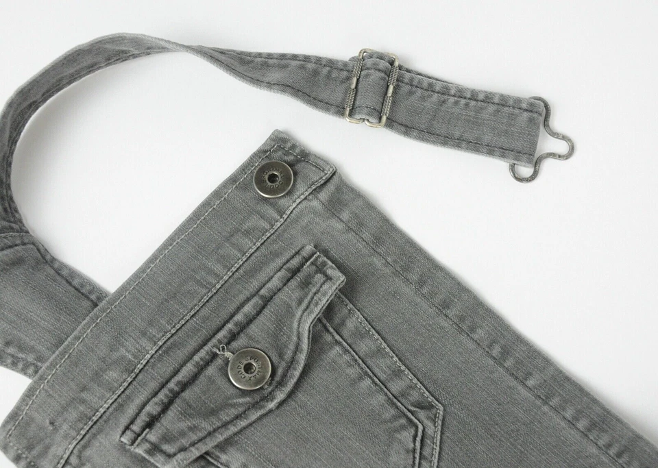 SPORTMAX CODE Damen Romper EU 36 Dehnbare Graue Denim Shorts Overall - Bild 4 von 4