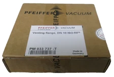 (NEW) Pfeiffer Vacuum PM 033 737 -T Venting Flange DN 10 ISO-KF