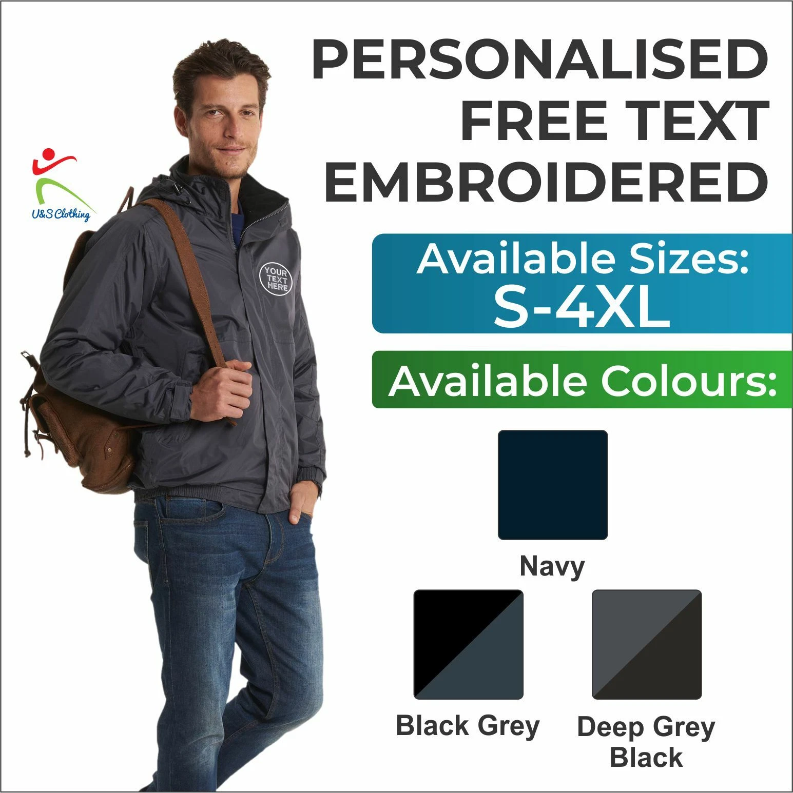 Personalised Custom Embroidered UC620 Premium Outdoor Jacket ANY Text Workwear
Opens in a new window