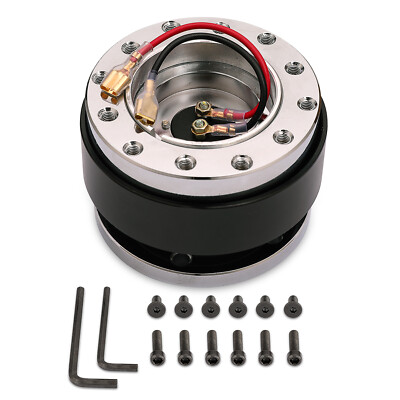 Schwarz Lenkrad Schnellverschluss Steering Wheel Quick Release Snap Off Boss Kit