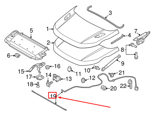 NEW LAND ROVER RANGE ROVER EVOQUE L538 HOOD RELEASE CABLE LR051451 OEM - Picture 10 of 10