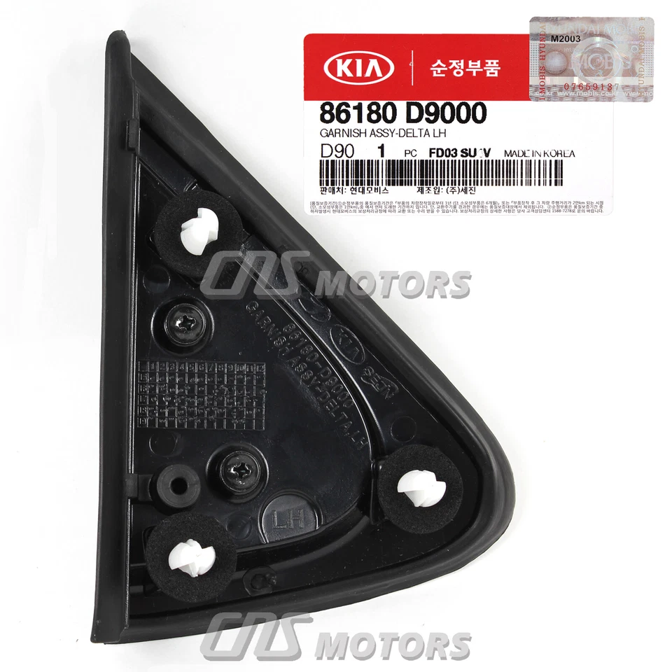⭐GENUINE⭐ Fender Corner Mirror Molding LEFT for 2017-22 Kia Sportage 86180D9000 Foto 4 de 4